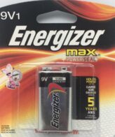9V 1 pk Batteries Energizer Max