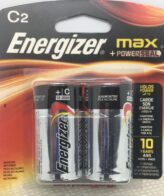 C 2 pk Batteries Energizer Max