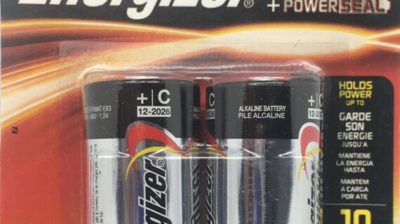 C 2 pk Batteries Energizer Max