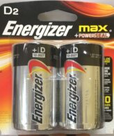 D 2 pk Batteries Energizer Max