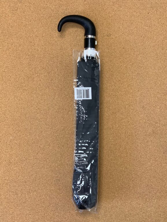 16" Umbrellas Automatic Folding - J-Handle - Heavy Duty - 8 Spokes - Black