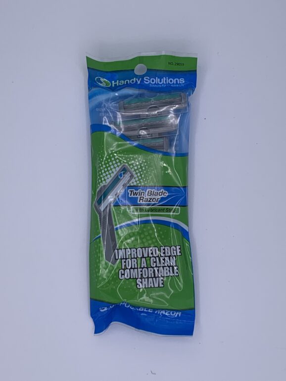 Silver Twin Blade Razor 3 pk