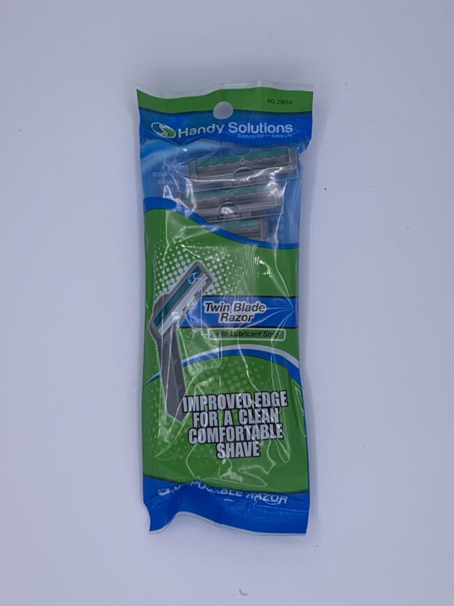 Silver Twin Blade Razor 3 pk
