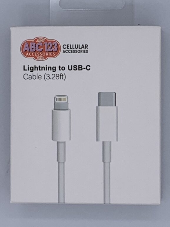 Lightening Cellphone Charger Cable "New Type C" for iPhone 5, 6, 7, 10, 11, 12, 13, 14.