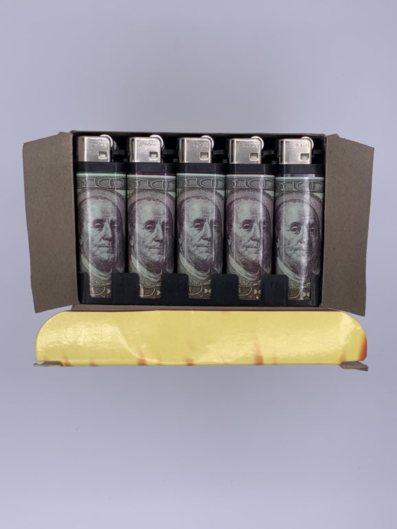 $100 Bill Disposable Lighters - in 50 pc. Display