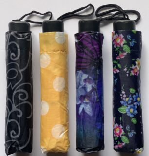 Umbrella Mini Folding  *  6 Ribs  *  Art / Designs Asst.