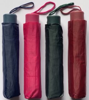 Umbrella Mini Folding * 6 Ribs  *  Asst. Solid Colors Blue, Red, Green & Orange