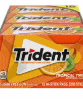 GUM Trident® Tropical Twist Sugar Free Gum - 15 packs of 14 sticks