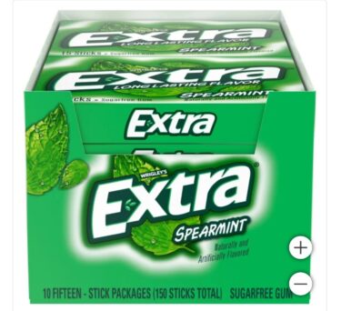 Extra Spearmint Sugar Free Chewing Gum (15 ct., 12 pks.)