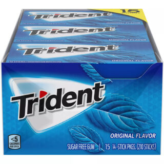 Trident Original Flavor Sugar Free Gum  (14 pieces, 15 pks.)