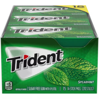 Trident Spearmint Sugar Free Gum  (14 pieces, 15 pks.)