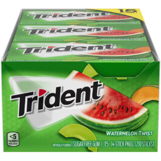 Trident Watermelon Twist Sugar Free Gum  (14 pieces, 15 pks.)
