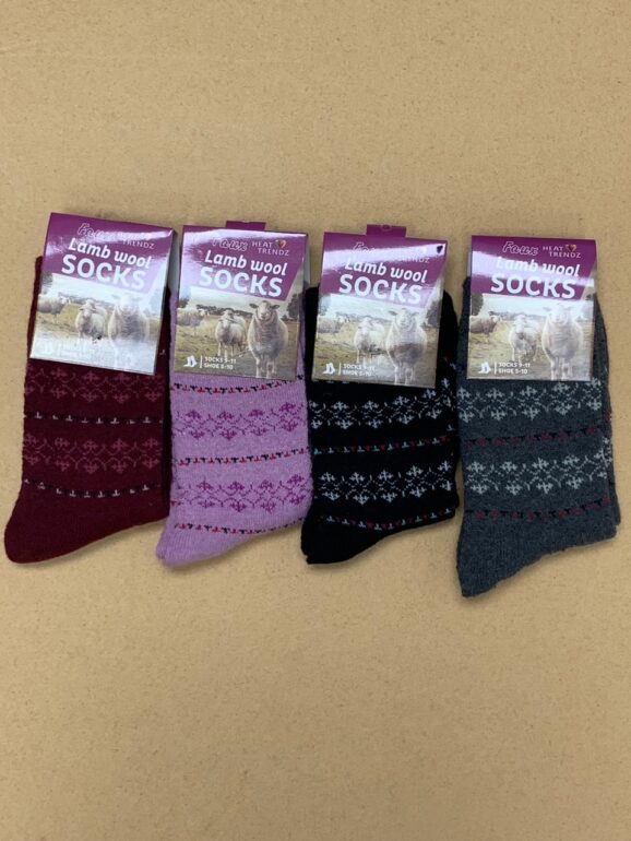Women's Winter Socks Lamb Wool - 4 Asst.