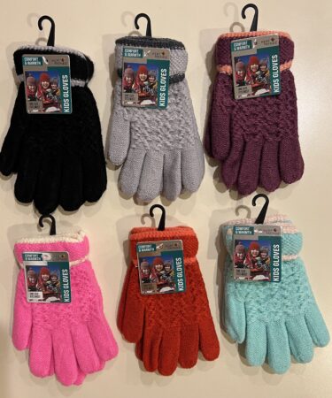 Kid's Winter Gloves 6 Asst. Colors