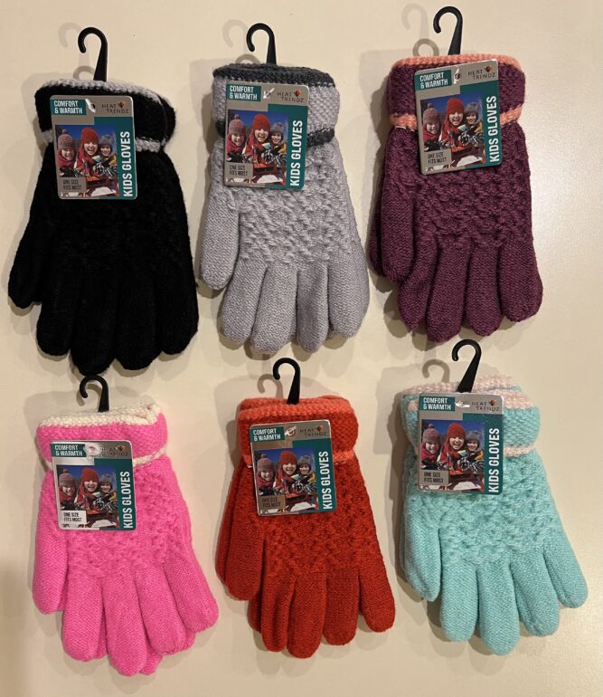 Kid's Winter Gloves 6 Asst. Colors