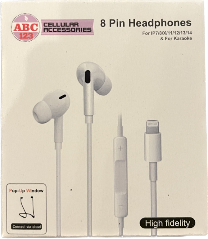 Headphones for Apple (C) I Phones (C) Cellphones & other Devices.