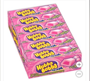 Hubba Bubba Max Chewing Gum, Original Bubble Gum, 5 pcs, 18 ct.