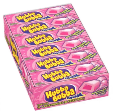 Hubba Bubba Max Chewing Gum, Original Bubble Gum, 5 pcs, 18 ct.