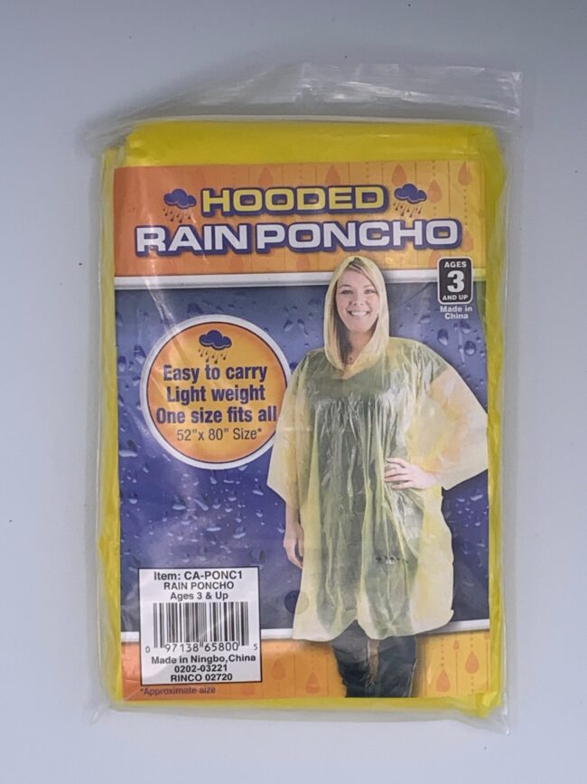 Umbrella and Poncho Rack - Fully Loaded.