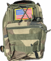 XL Messenger Bags Cross Body w/ Removeable Velcro USA Flag - Assorted Army & Camo Colors