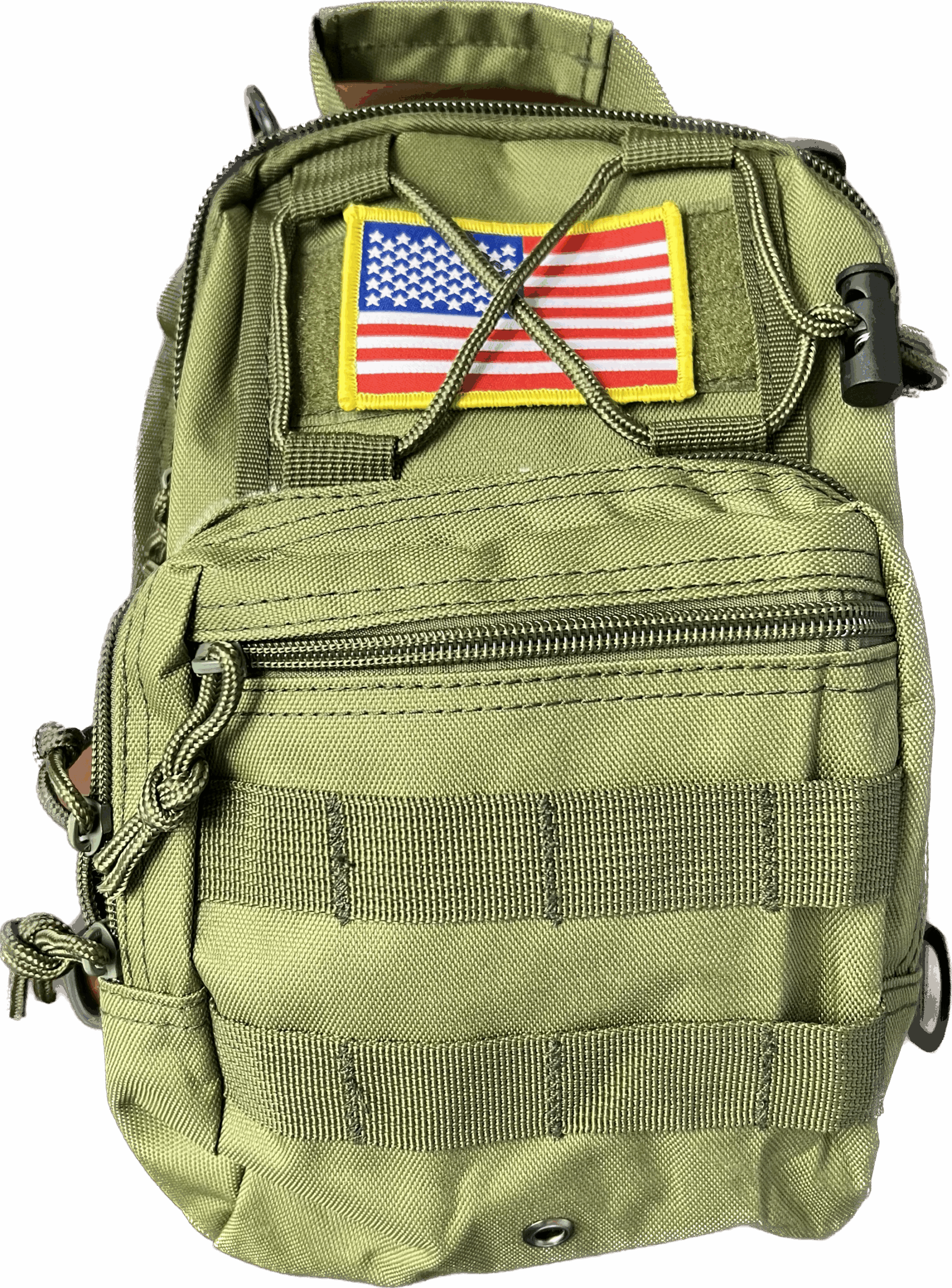 XL Messenger Bags Cross Body w/ Removeable Velcro USA Flag - Assorted Army & Camo Colors