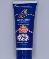 Bodies LA Sunscreen SPF 75  3oz. Tube, Suntan Sun Tan