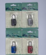 2.25" Combination Lock - 4 Assorted Colors