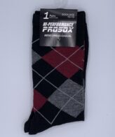 Men's Dress Socks - 1 pk - Black with Checkered Design - Size 10-13