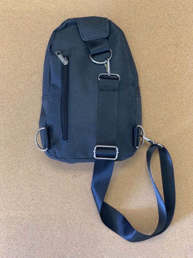 2 in 1 * Backpack & Cross Body Messenger Bag - Black Color