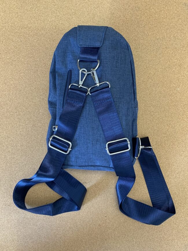 2 in 1 * Backpack & Cross Body Messenger Bag - Navy Color