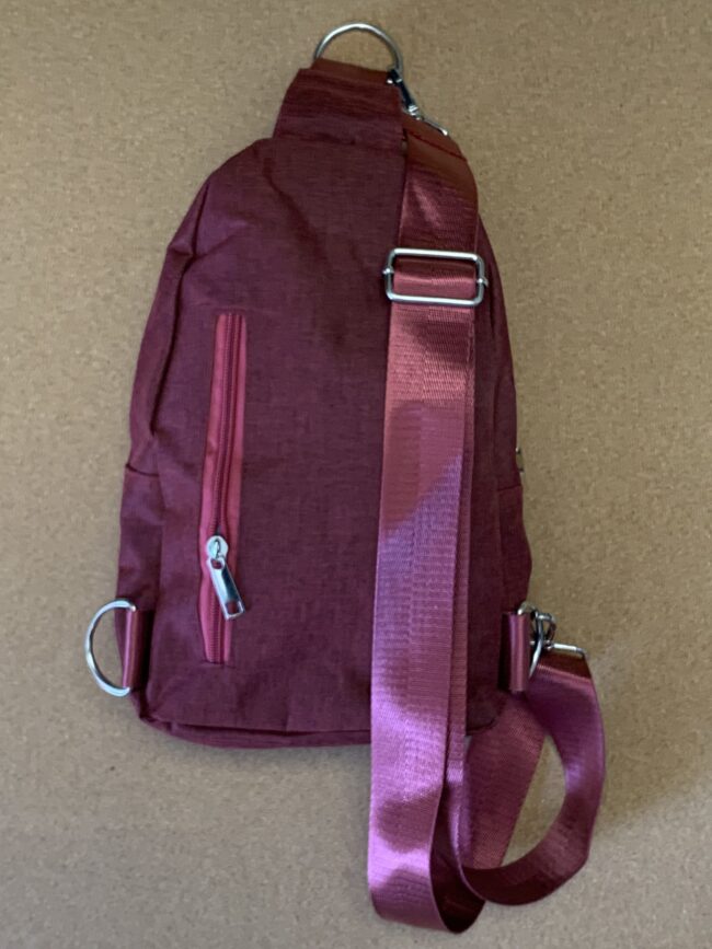 2 in 1 * Backpack & Cross Body Messenger Bag - Red Color