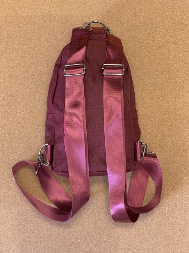 2 in 1 * Backpack & Cross Body Messenger Bag - Red Color