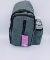 Messenger Bags Cross Body w/Bottle Holder - Heather Green Color - Unisex