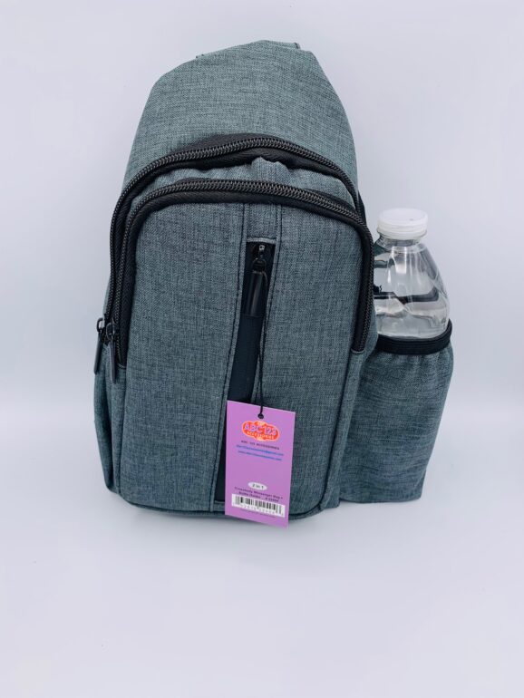 Messenger Bags Cross Body w/Bottle Holder - Heather Green Color - Unisex