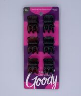 Goody - 6 Claw Clips Black & Brown