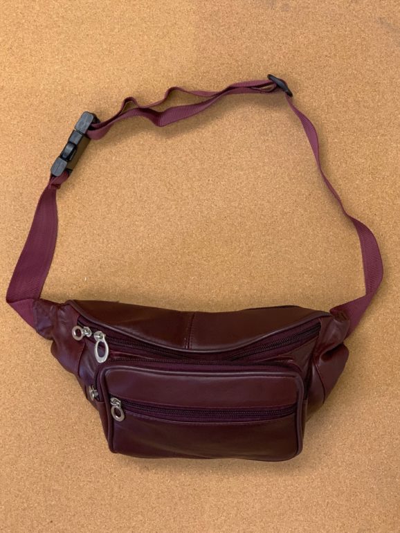 Fanny Packs - Burgundy - Genuine Leather