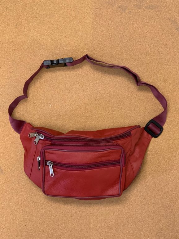 Fanny Packs - Red - Genuine Leather