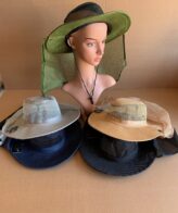 Jungle Hunting Hats Air Vented - Plain Solid Colors with Neck Shade   *   3 Asst. Colors