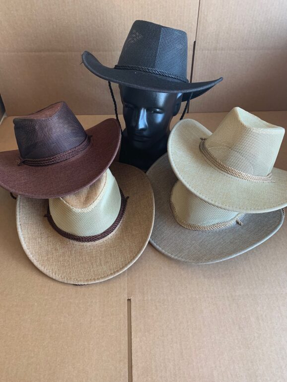 Cowboy Hats - Canvas Style - 6 Asst. Colors