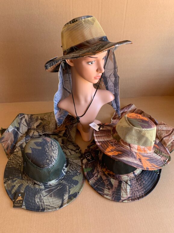 Jungle Hunting Hats Air Vented - Digital Camouflage with Neck Shade   *   3 Asst. Colors