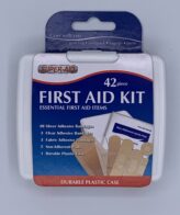 42 pc First Aid Kit in Plastic Box
