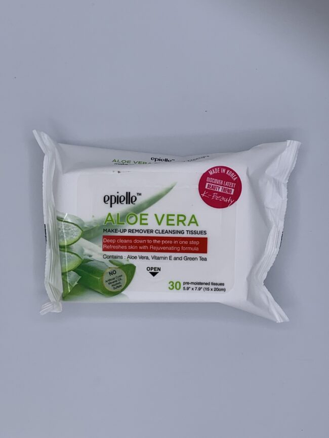 Aloe Vera Make-Up Remover Cleansing Tissues 30 ct., Suntan Sun Tan