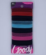 Goody's Brand 30 pc Assorted Color Elastics - No Metal - Ouchless