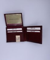 Bi-Fold Men's Leather Wallet - Burgundy
