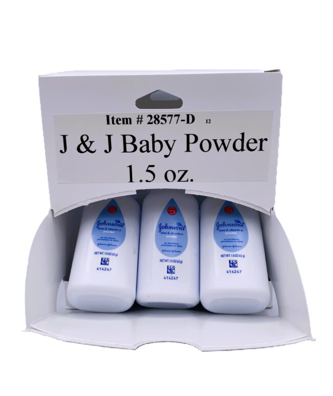 J & J Baby Powder 1.5 oz. Dispenser - 12 Count