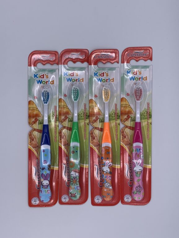 ToothBrush - Kids Soft - Tooth Brush - Anti Slip Grip - Asst. Colors, Blue, Green, Orange & Pink. - Dental