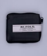 Bi-Fold Zip Around Men's Leather Wallet - Black
