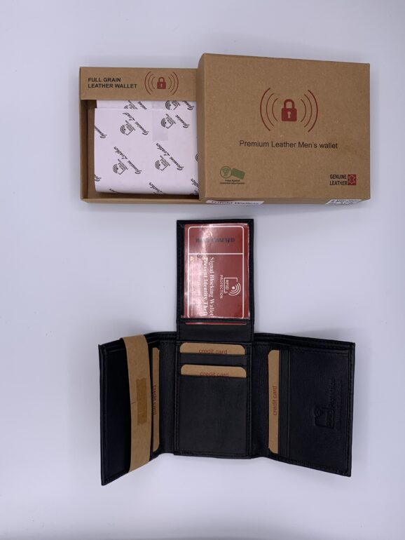 Men's RFID Proof Genuine Leather Premium Wallet * RFID Protection * in Gift Box - Black and Brown