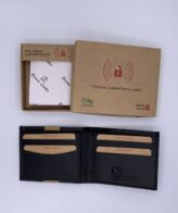 Men's RFID Proof Genuine Leather Premium Wallet * RFID Protection * in Gift Box - Black