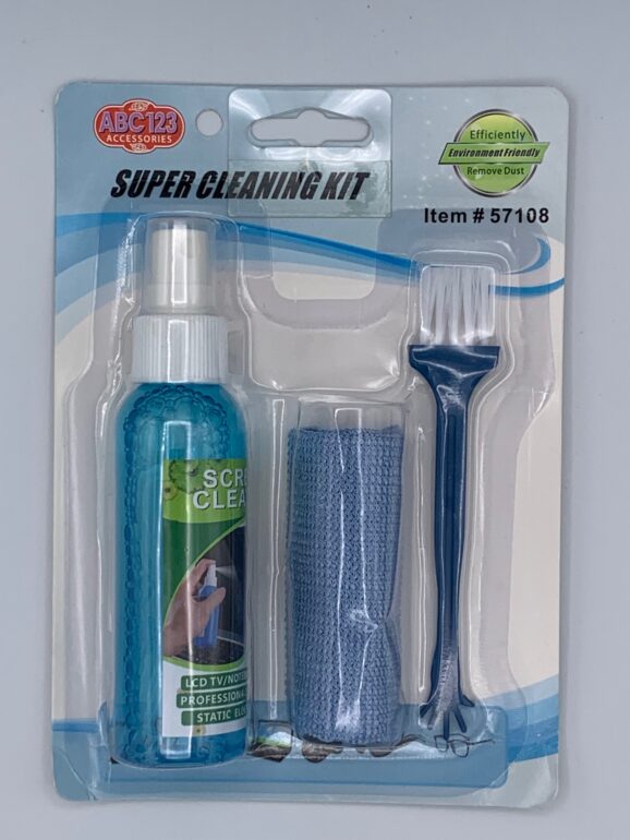 Screen Cleaning Kit - Includes Cleaning Solution Spray + Cleaning Brush & Microfiber Cloth